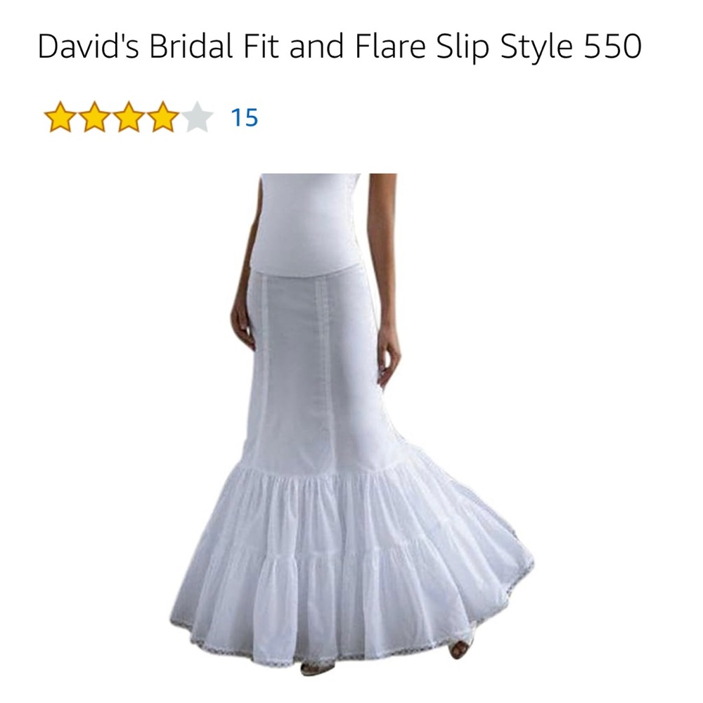 Size 12 David’s Bridal slip white